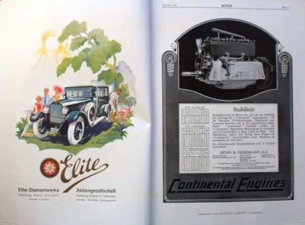 Braunbecks "Motor" Magazine Septembre 1927 Reuters Title (5513)